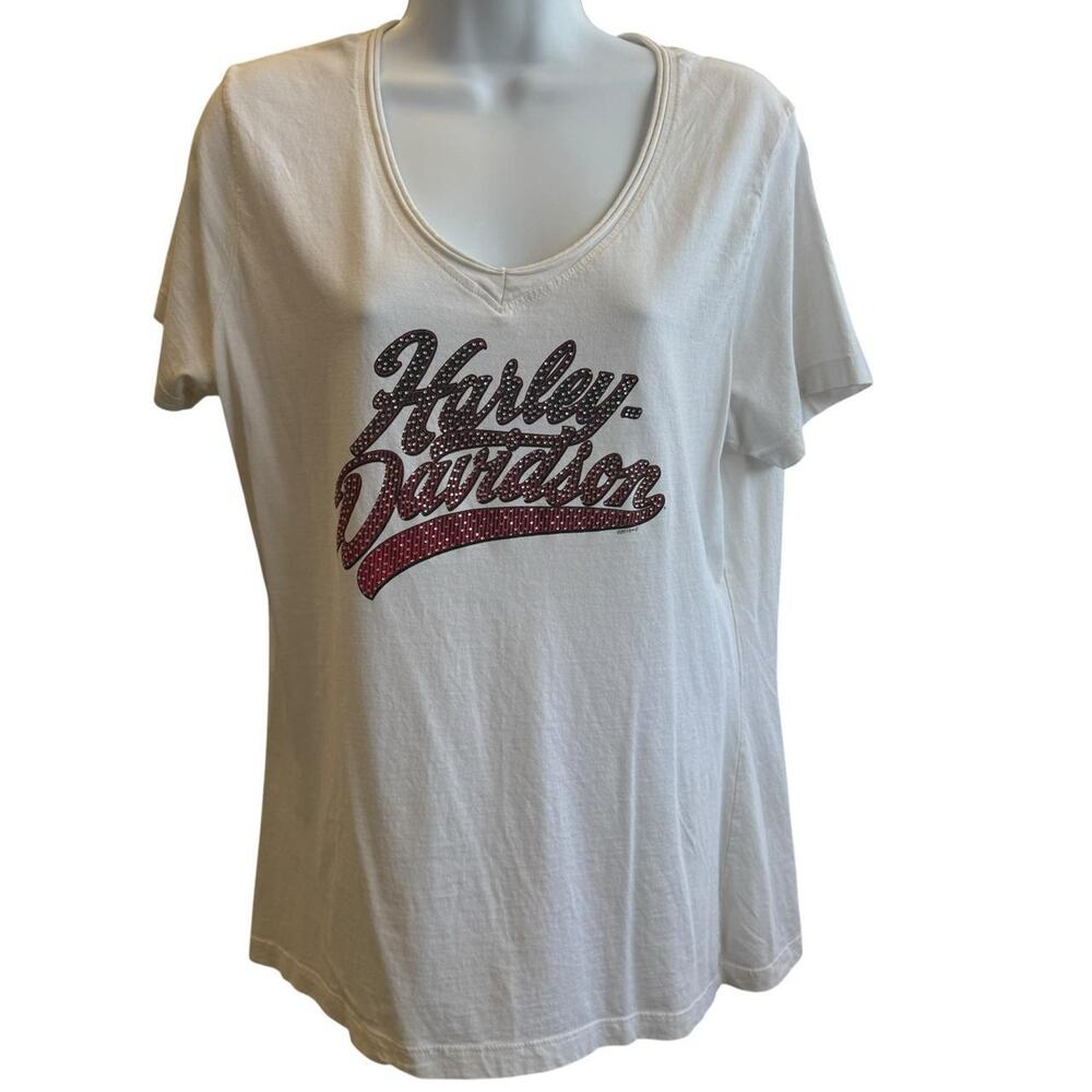 Harley Davidson White T-shirt Size XL